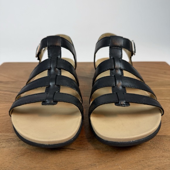 New $130 Womens Dansko Janice Leather Black Sandals Size 39 US 8.5-9 M - Picture 2 of 8
